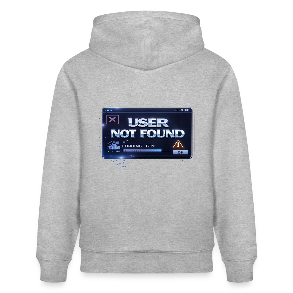 Organic Hoody - User Not Found - heather grey