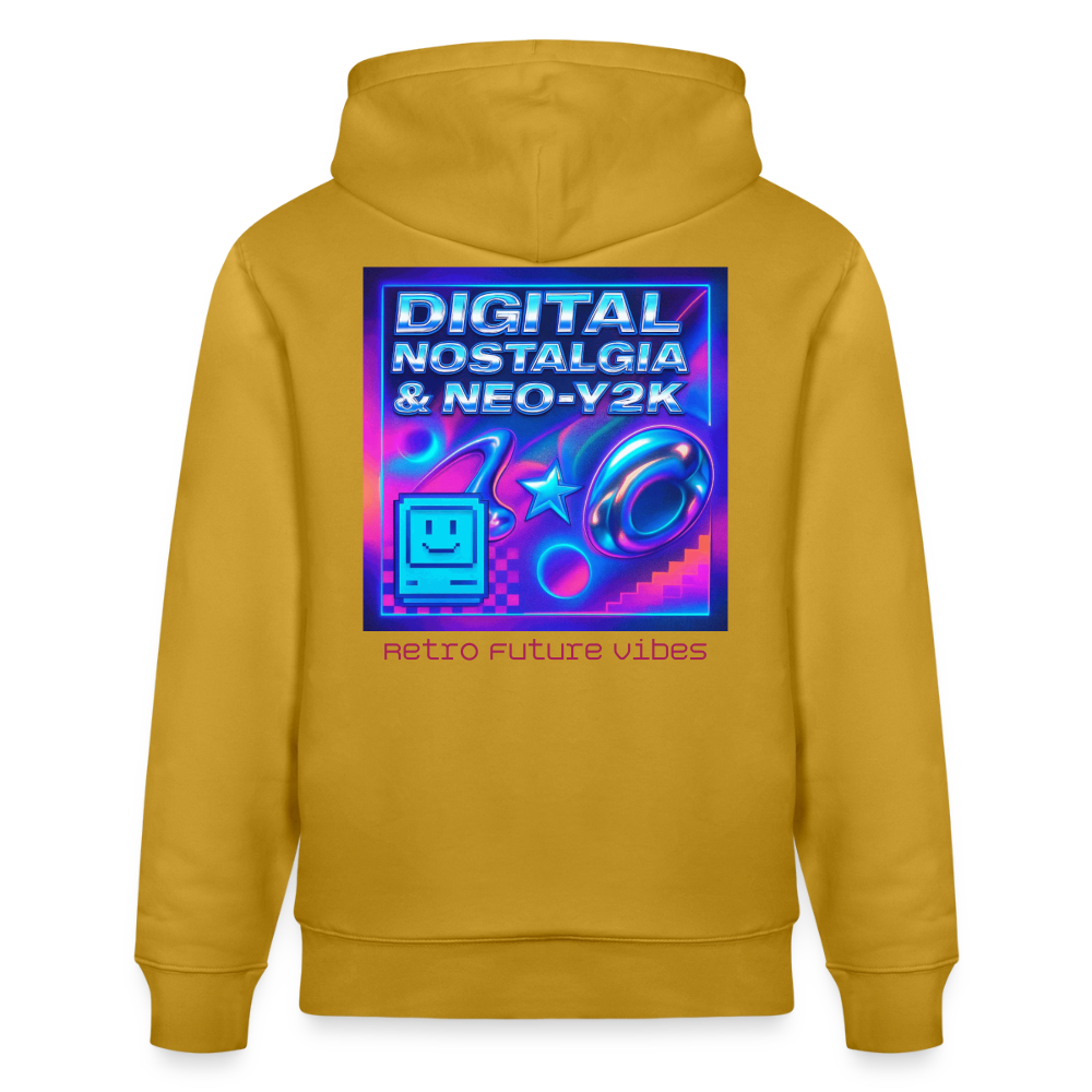 Organic Hoody - Digital Nostalgia - ochre
