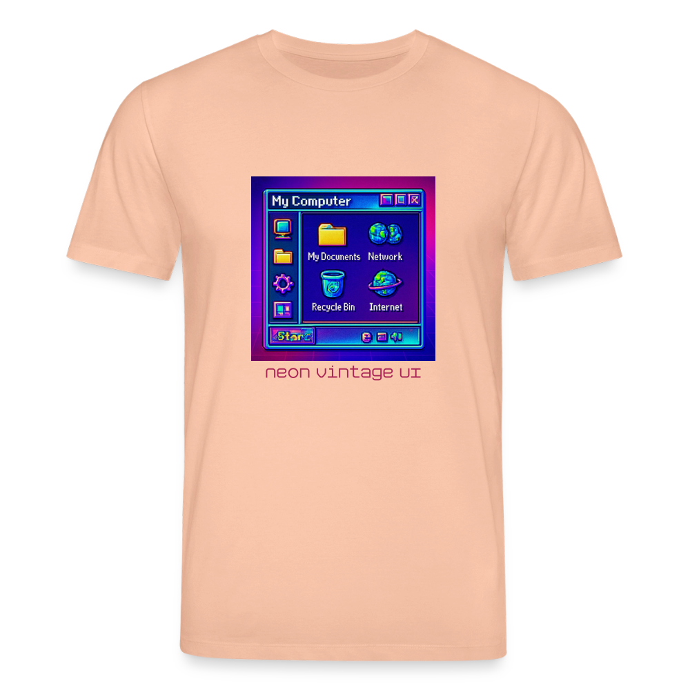 Organic T-Shirt - Retro Desktop - peach