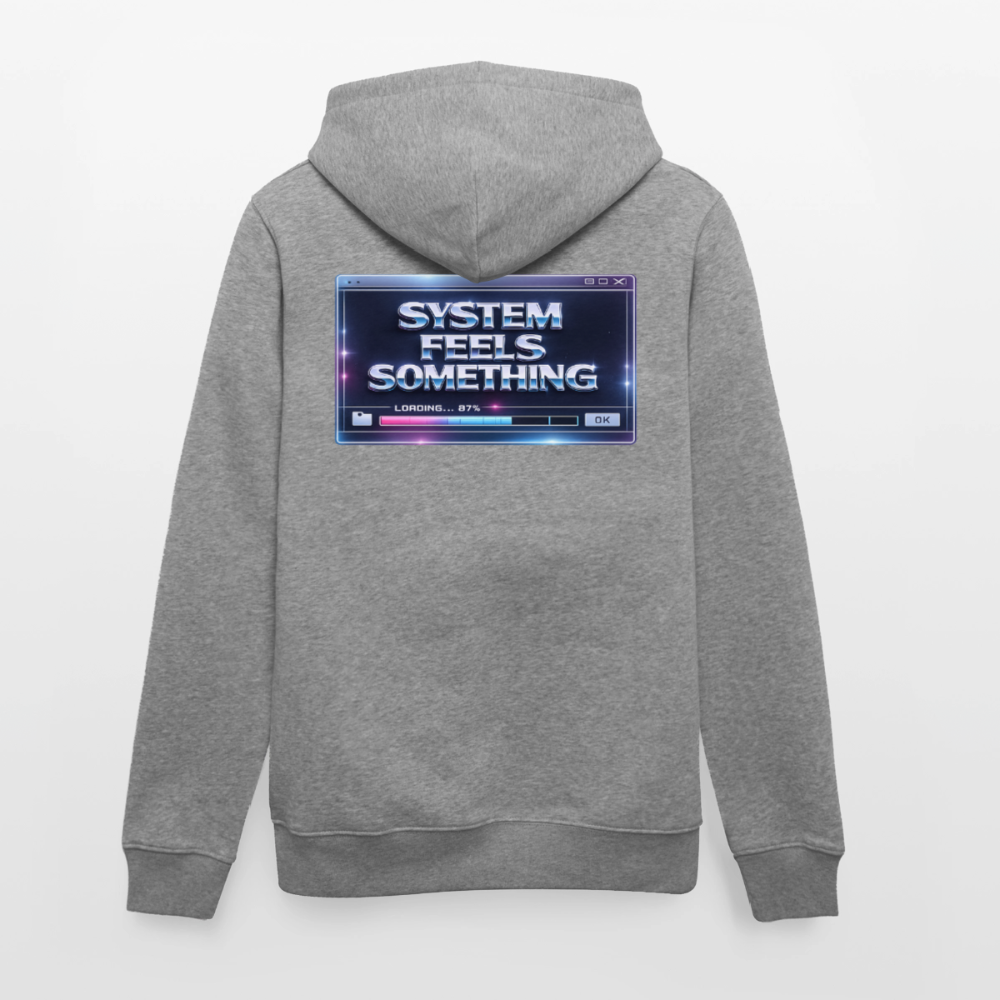 Organic Hoody - Sentience Loading Now - slub heather grey