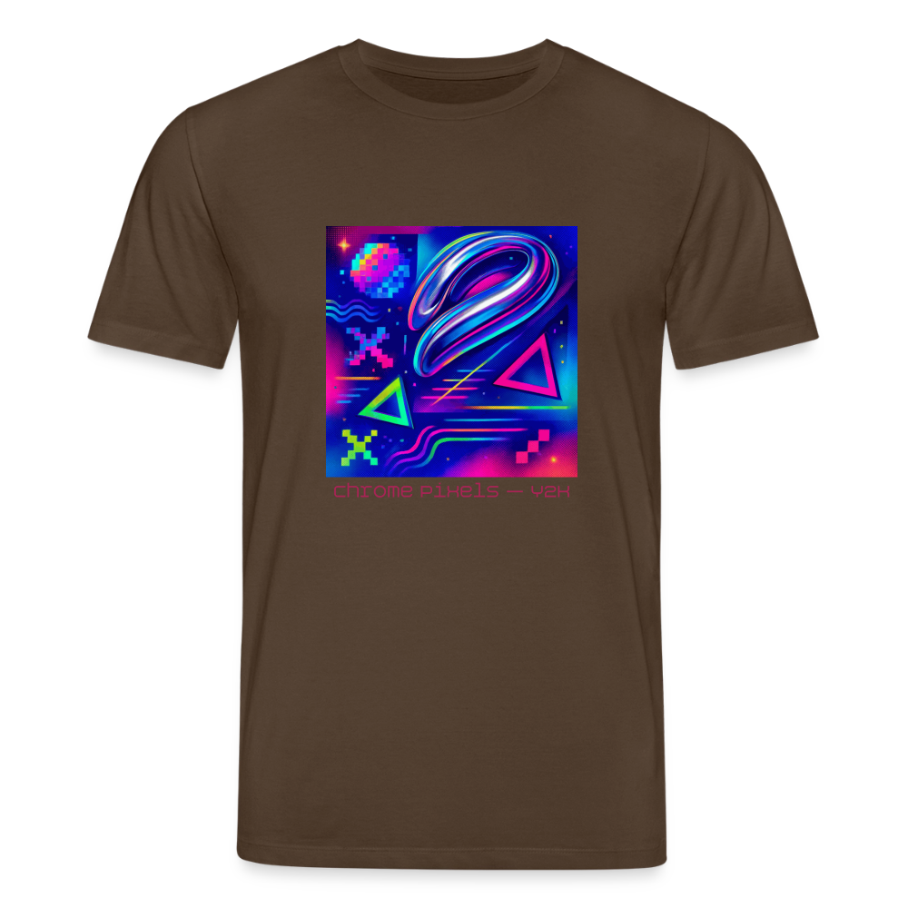 Organic T-Shirt - Neon Geometrics - mocha