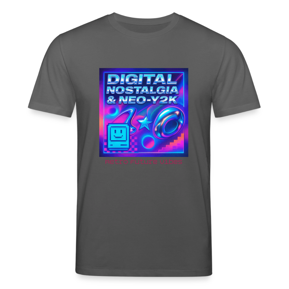 Organic T-Shirt - Digital Nostalgia - anthracite