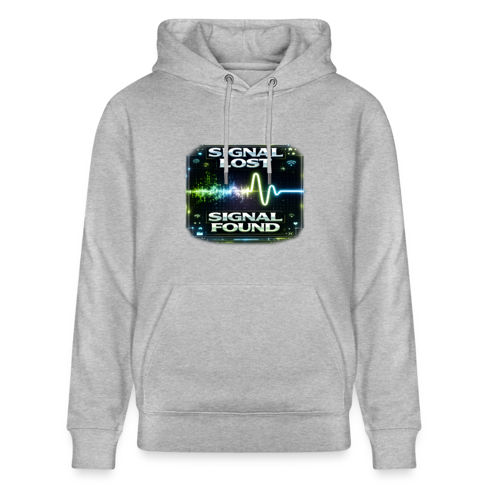 Organic Hoody - Signal Restored - heather grey