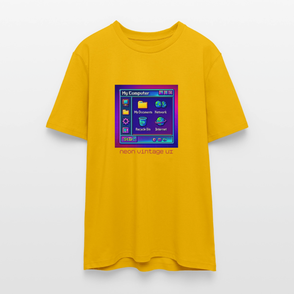 Organic T-Shirt - Retro Desktop - spectra yellow