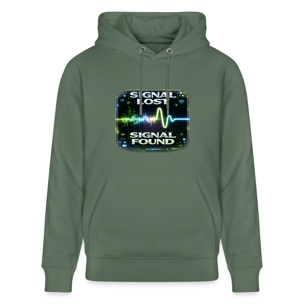 Organic Hoody - Signal Restored - cypress green