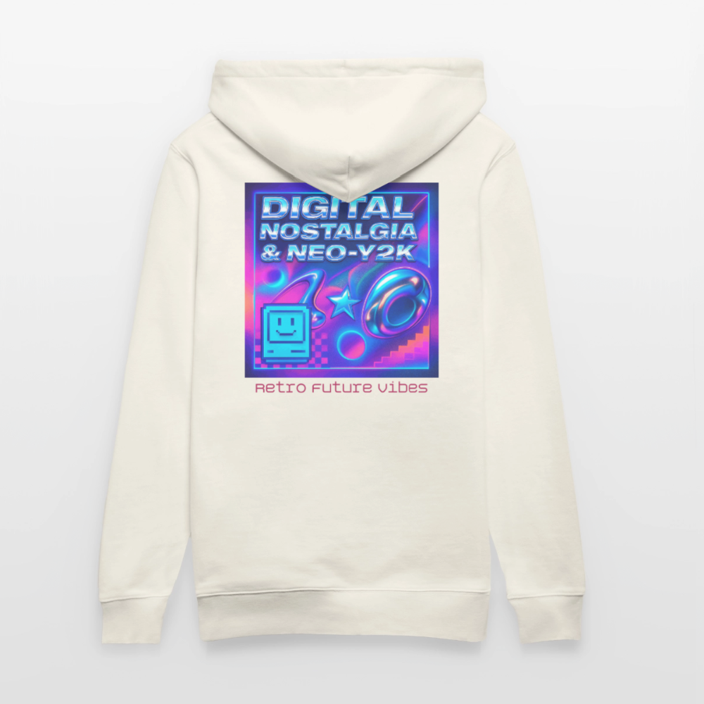 Organic Hoody - Digital Nostalgia - natural white