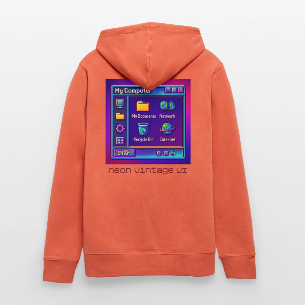 Organic Hoody - Retro Desktop - light red