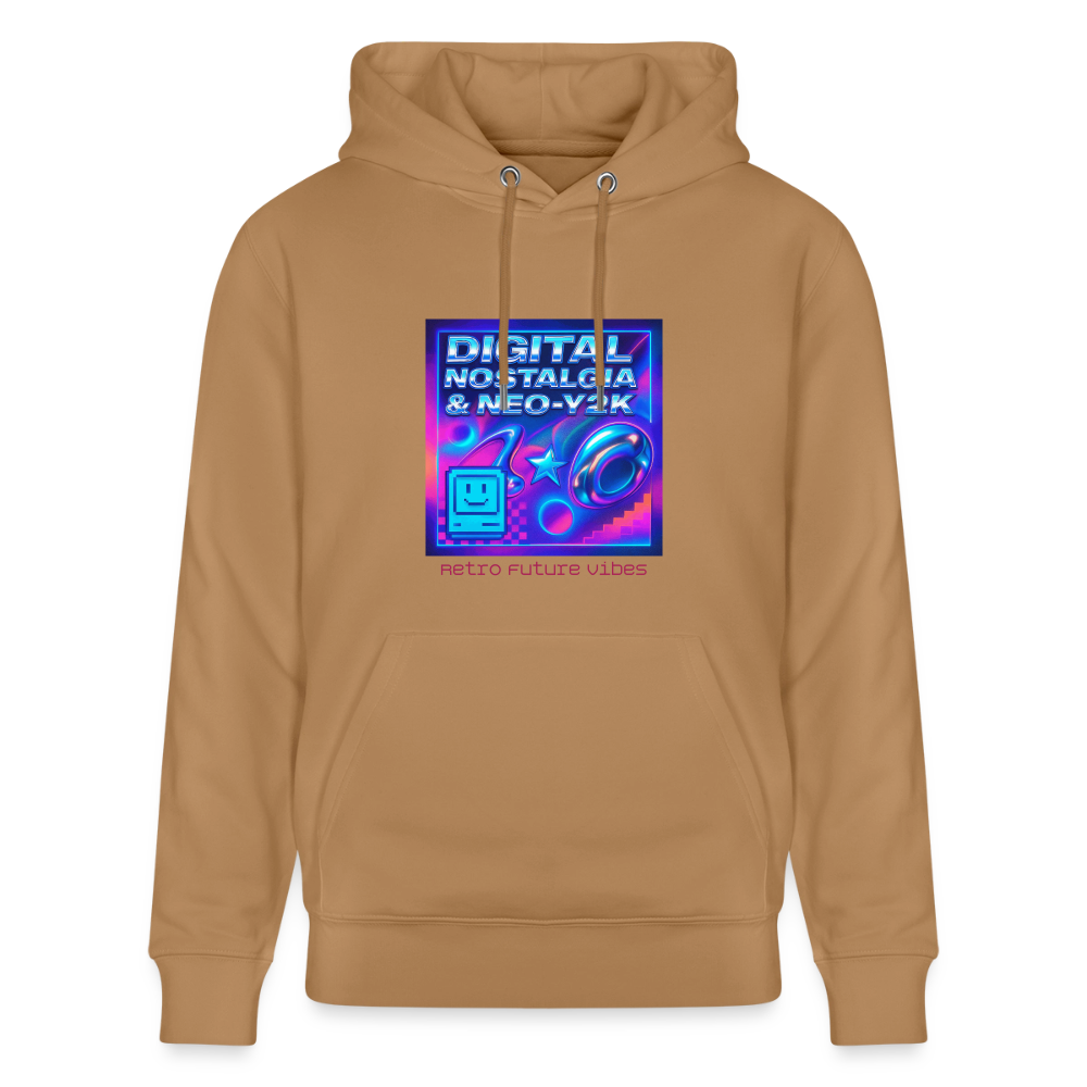 Organic Hoody - Digital Nostalgia - latte