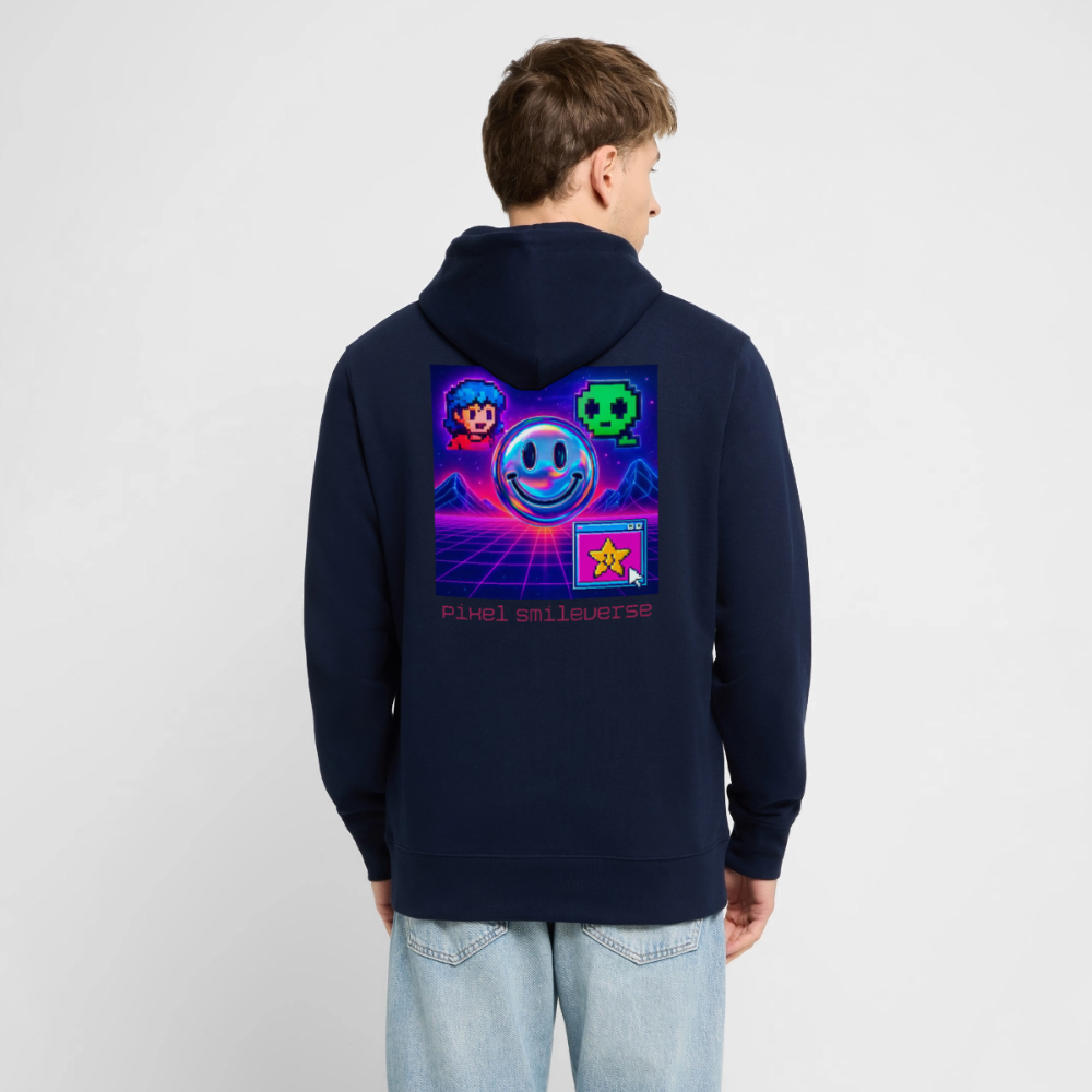 Organic Hoody - Retro Arcade Dream - navy
