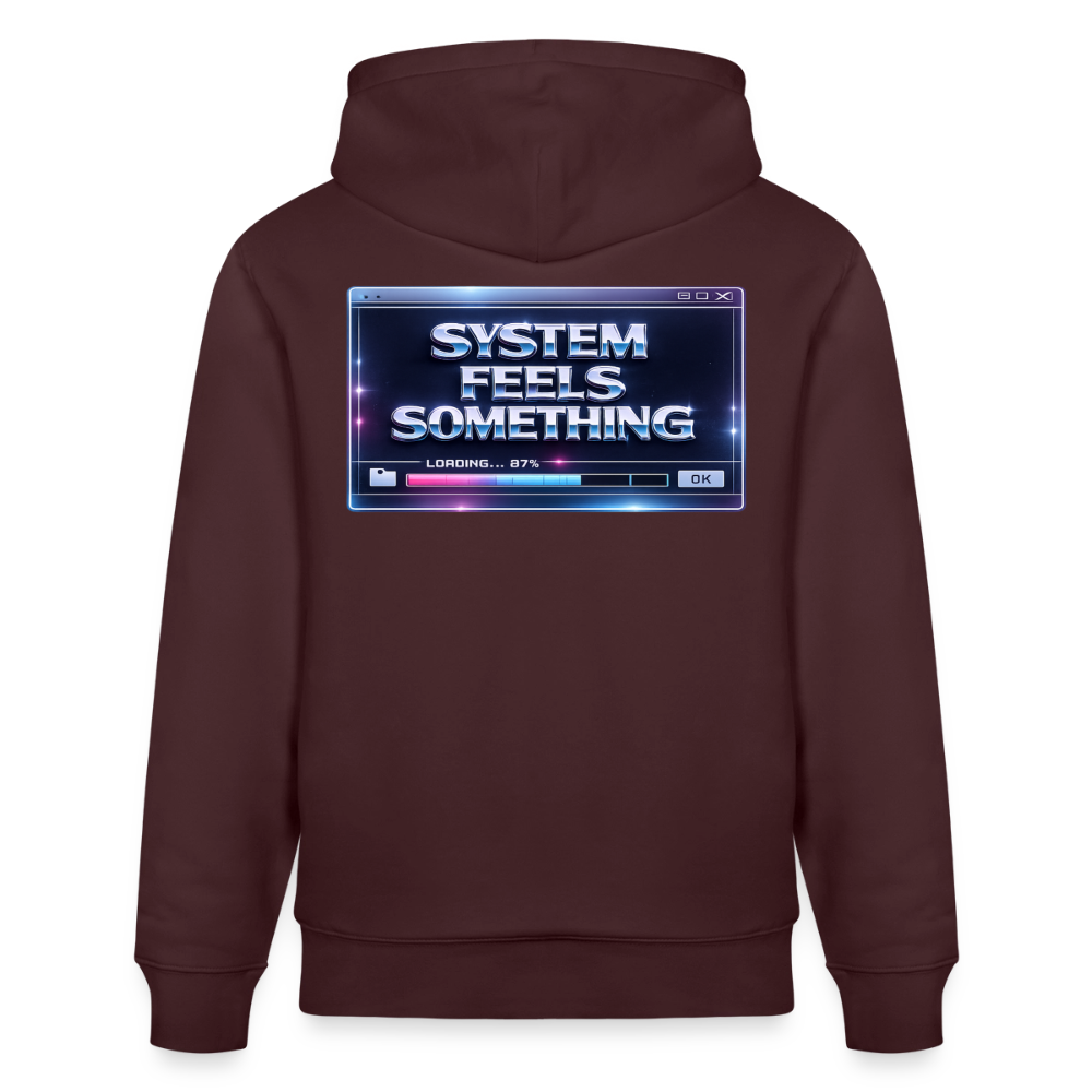 Organic Hoody - Sentience Loading Now - maroon