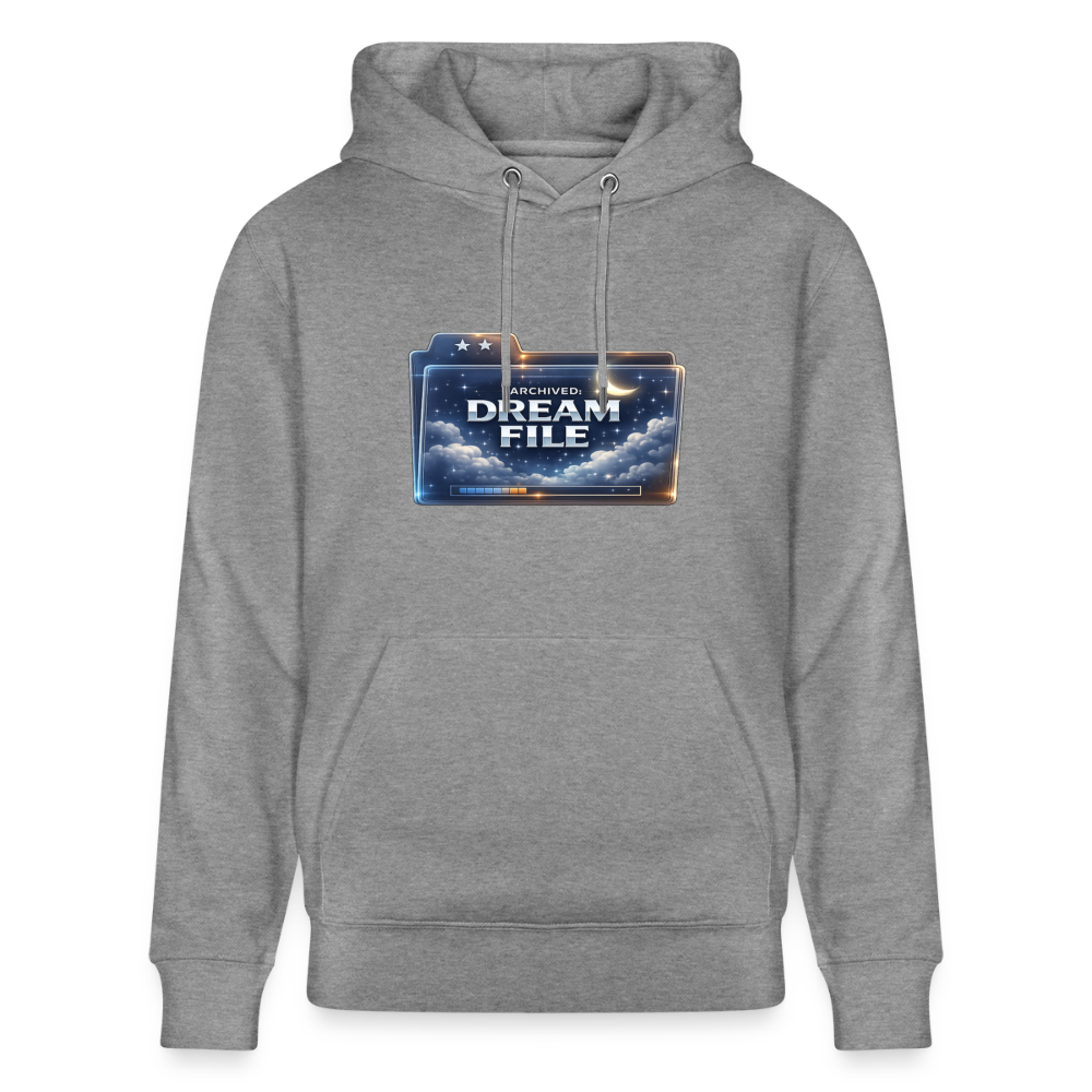 Organic Hoody - Archived Dream File - slub heather grey