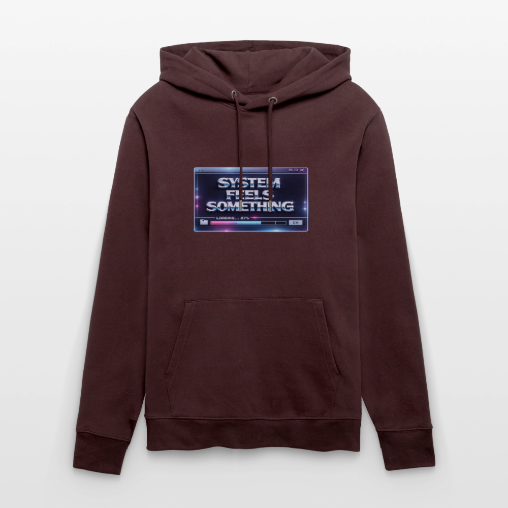 Organic Hoody - Sentience Loading Now - maroon