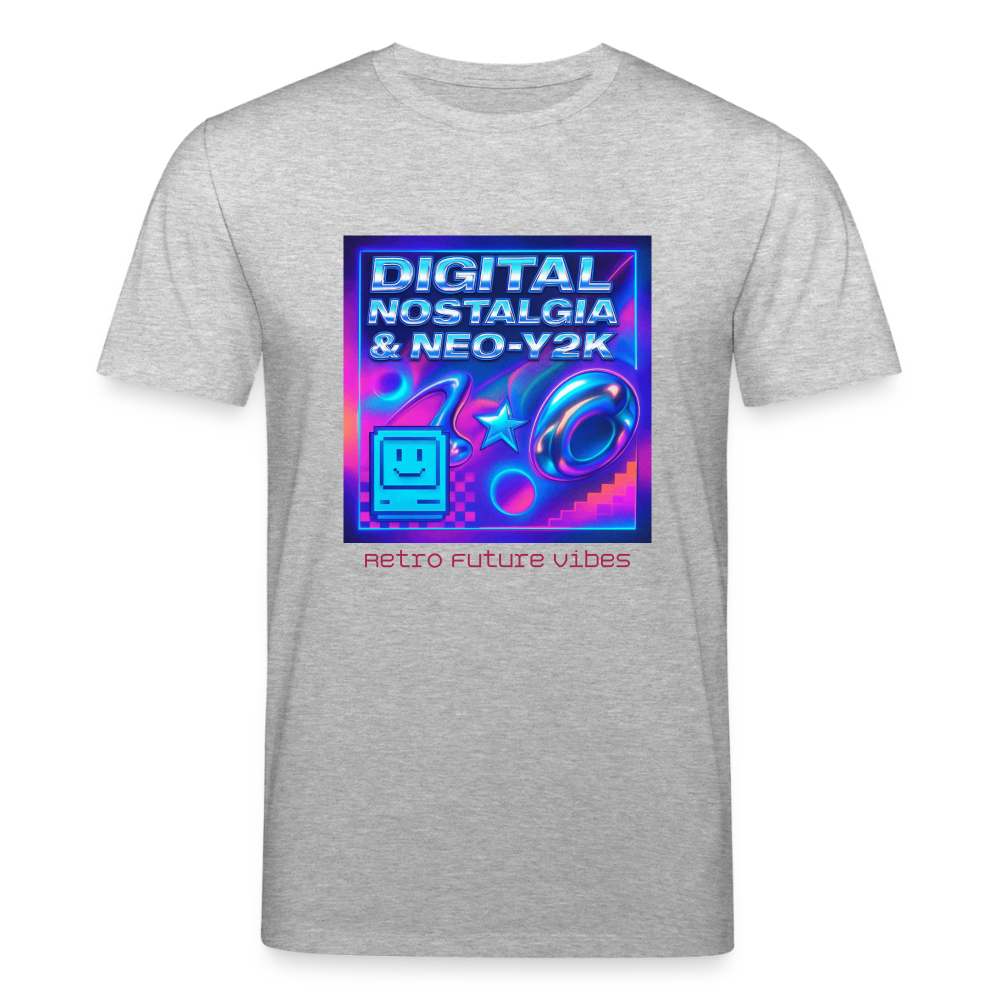 Organic T-Shirt - Digital Nostalgia - heather grey