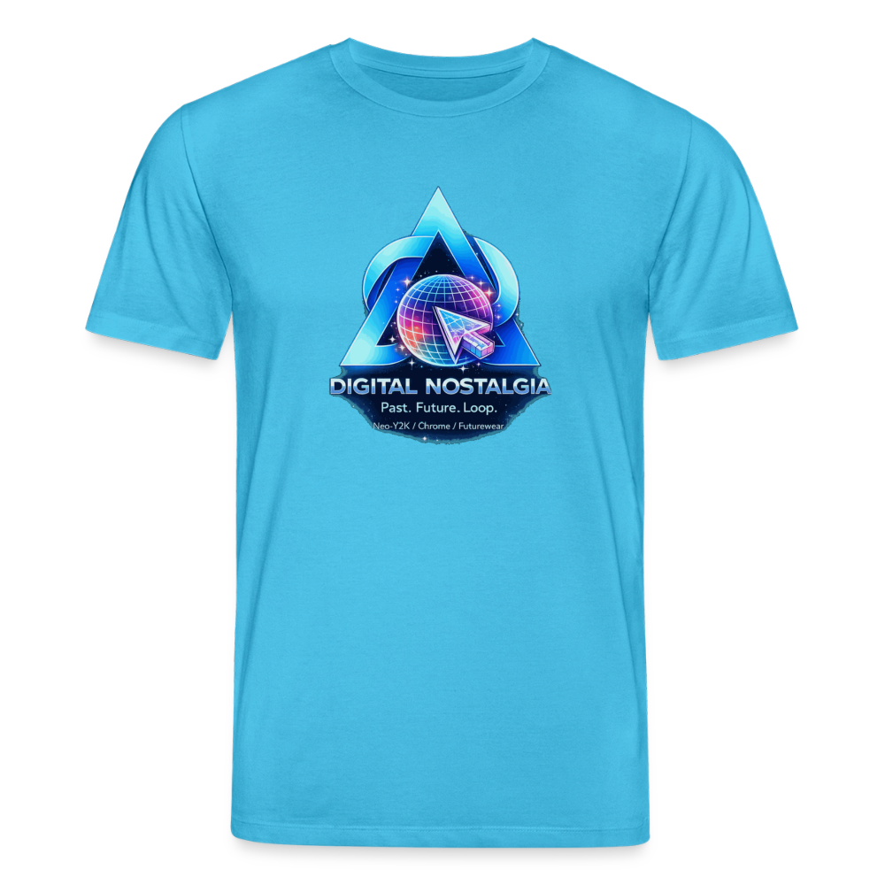 Organic T-Shirt - Eternal Quantum Era - aqua blue