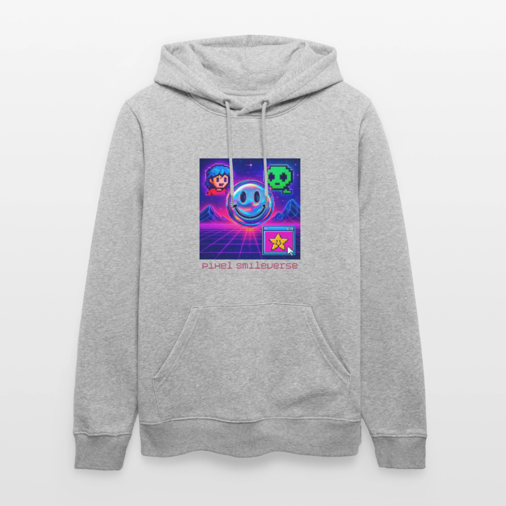 Organic Hoody - Retro Arcade Dream - heather grey