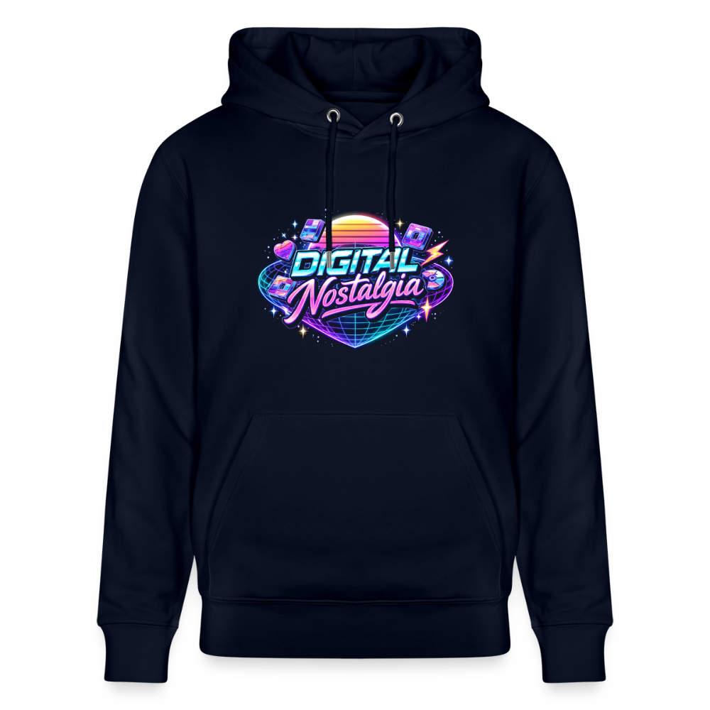 Organic Hoody - Retro Future Wave - navy
