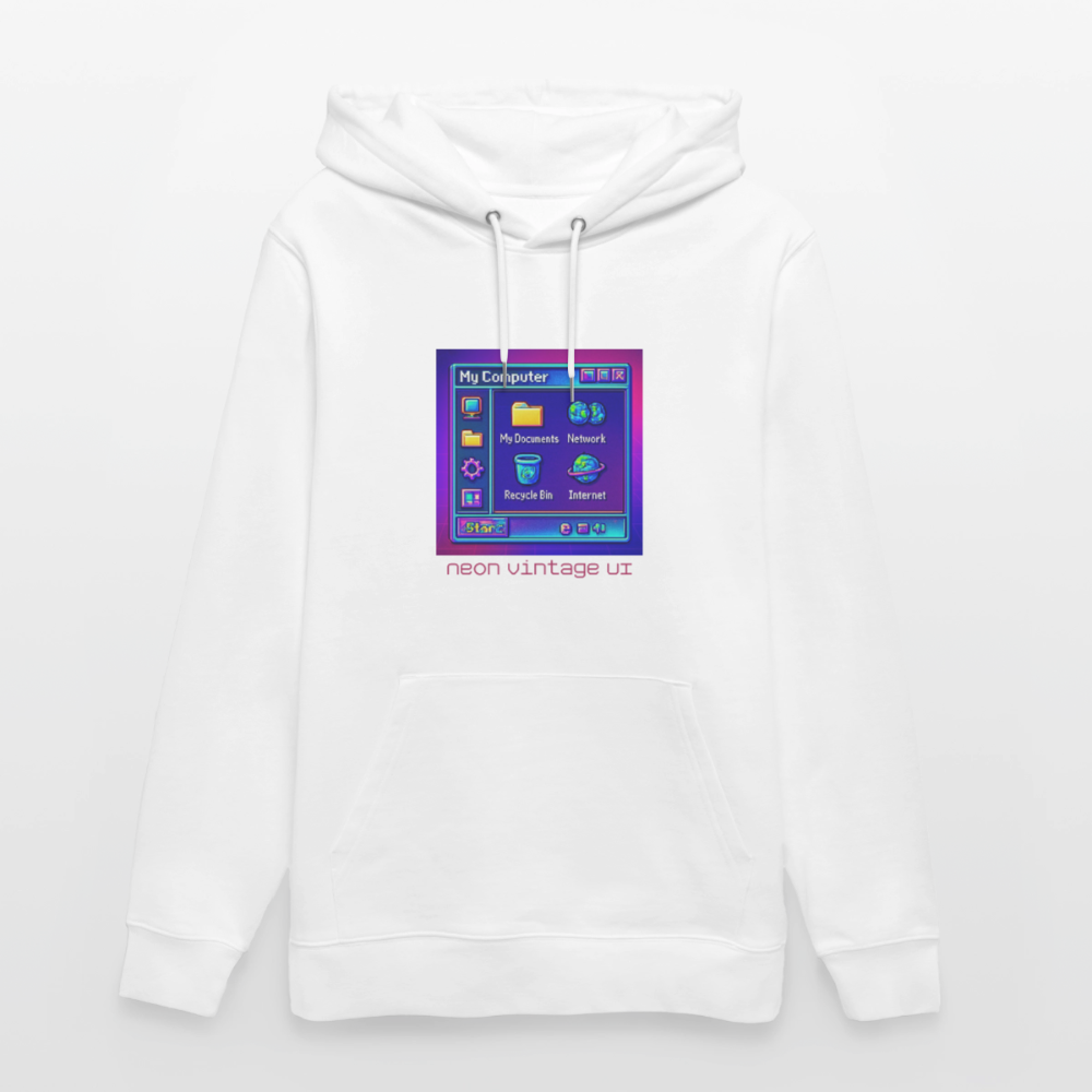 Organic Hoody - Retro Desktop - white
