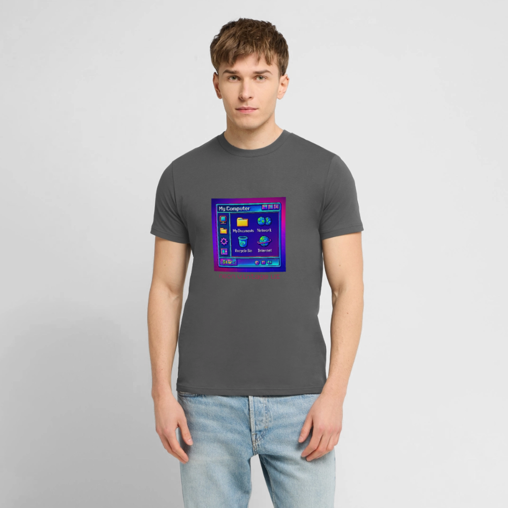 Organic T-Shirt - Retro Desktop - anthracite