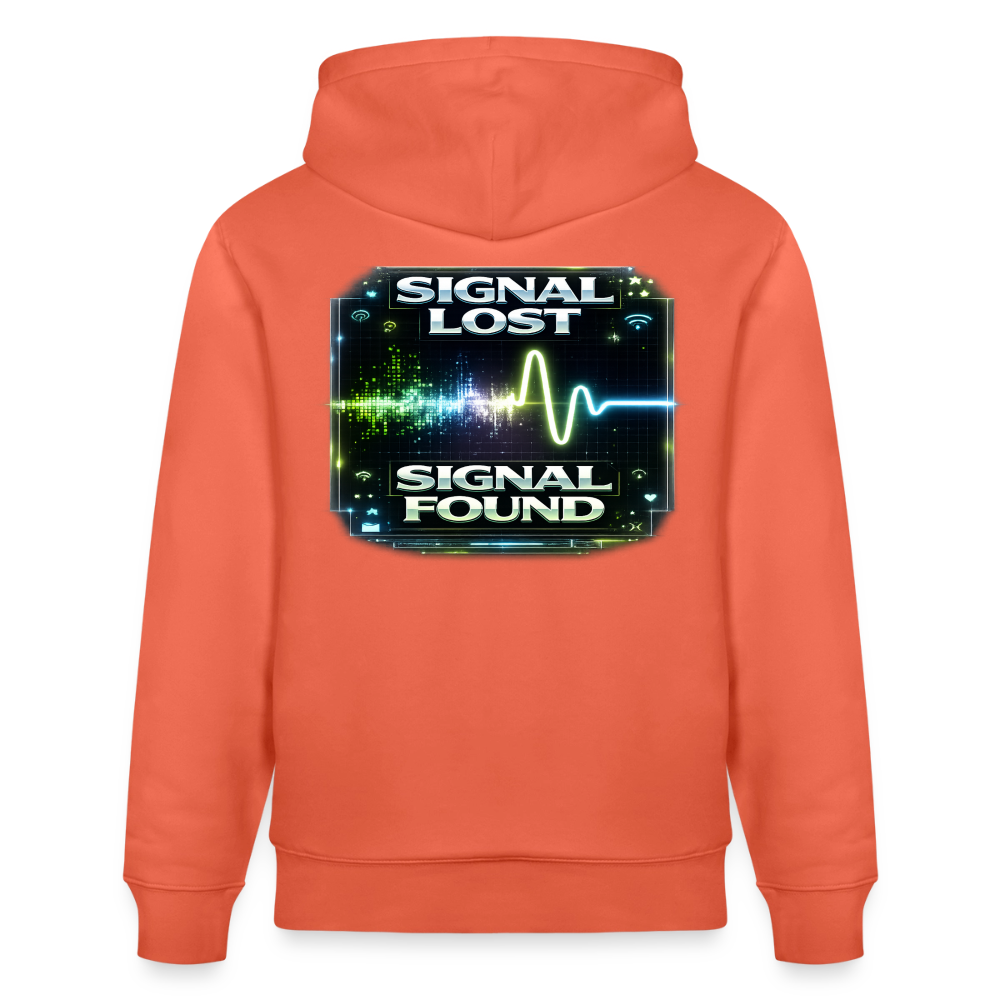 Organic Hoody - Signal Restored - light red