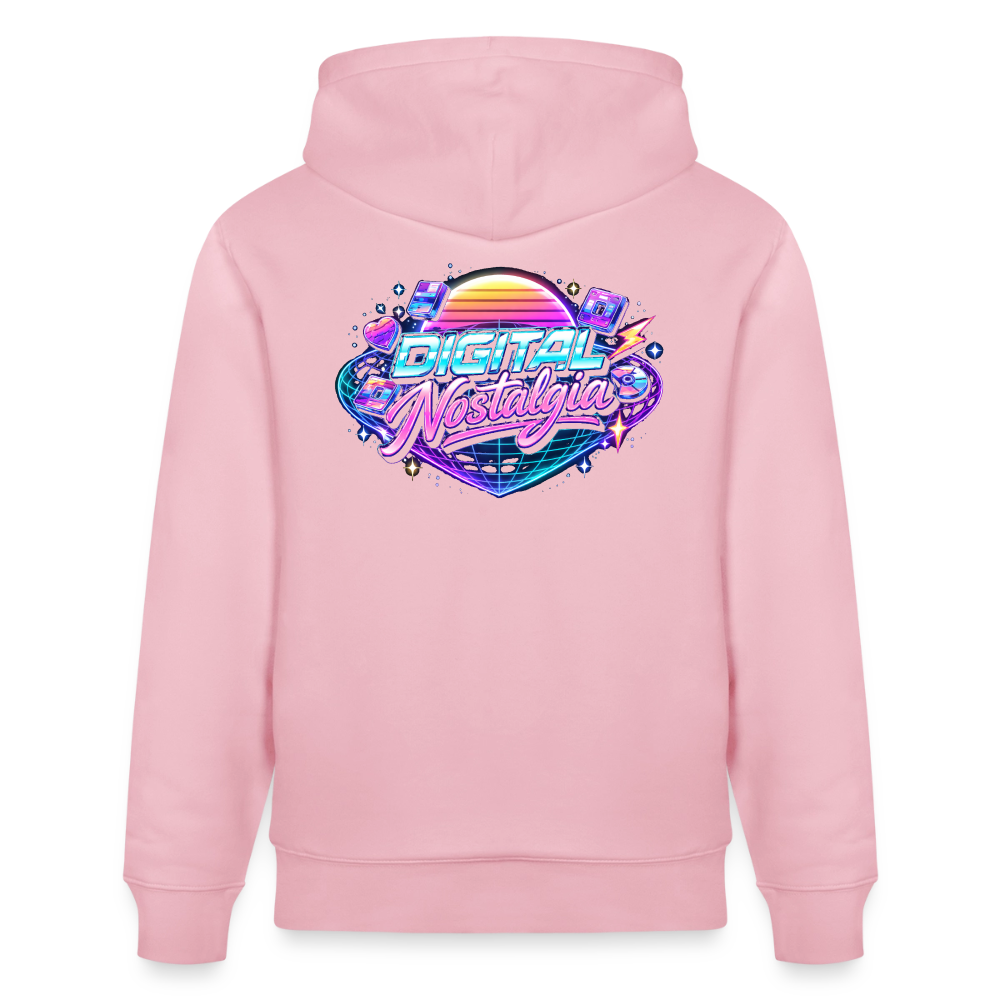 Organic Hoody - Retro Future Wave - cotton pink