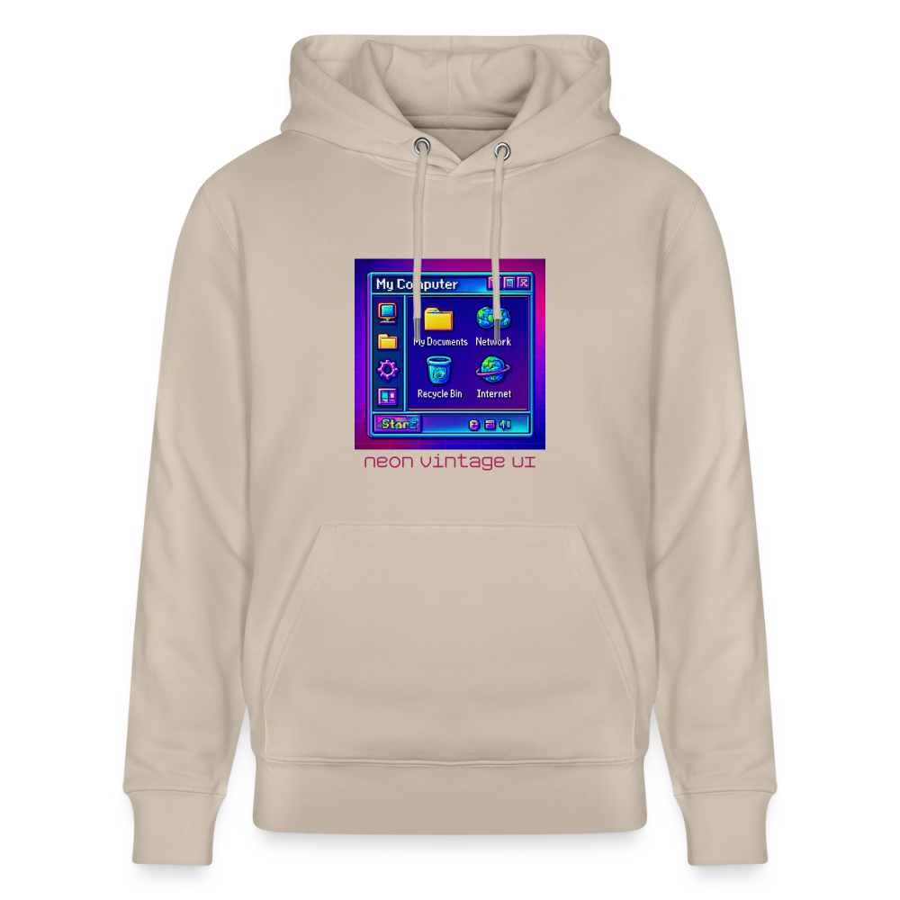 Organic Hoody - Retro Desktop - beige