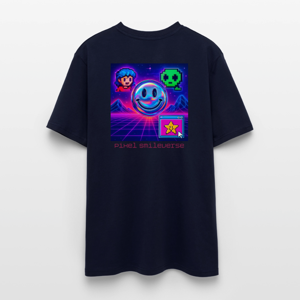 Organic T-Shirt - Retro Arcade Dream - navy