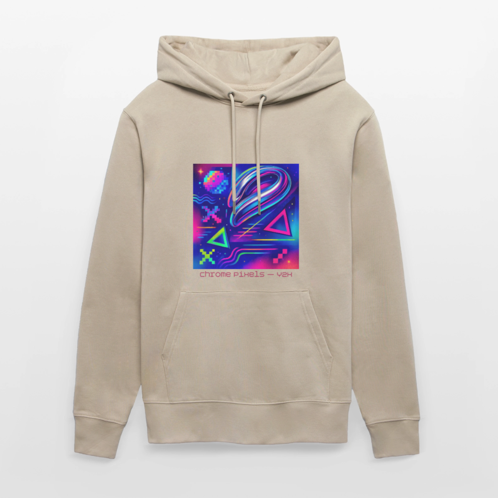 Organic Hoody - Neon Geometrics - beige