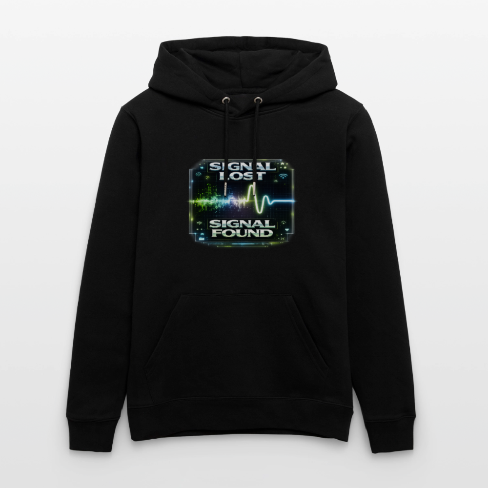 Organic Hoody - Signal Restored - black