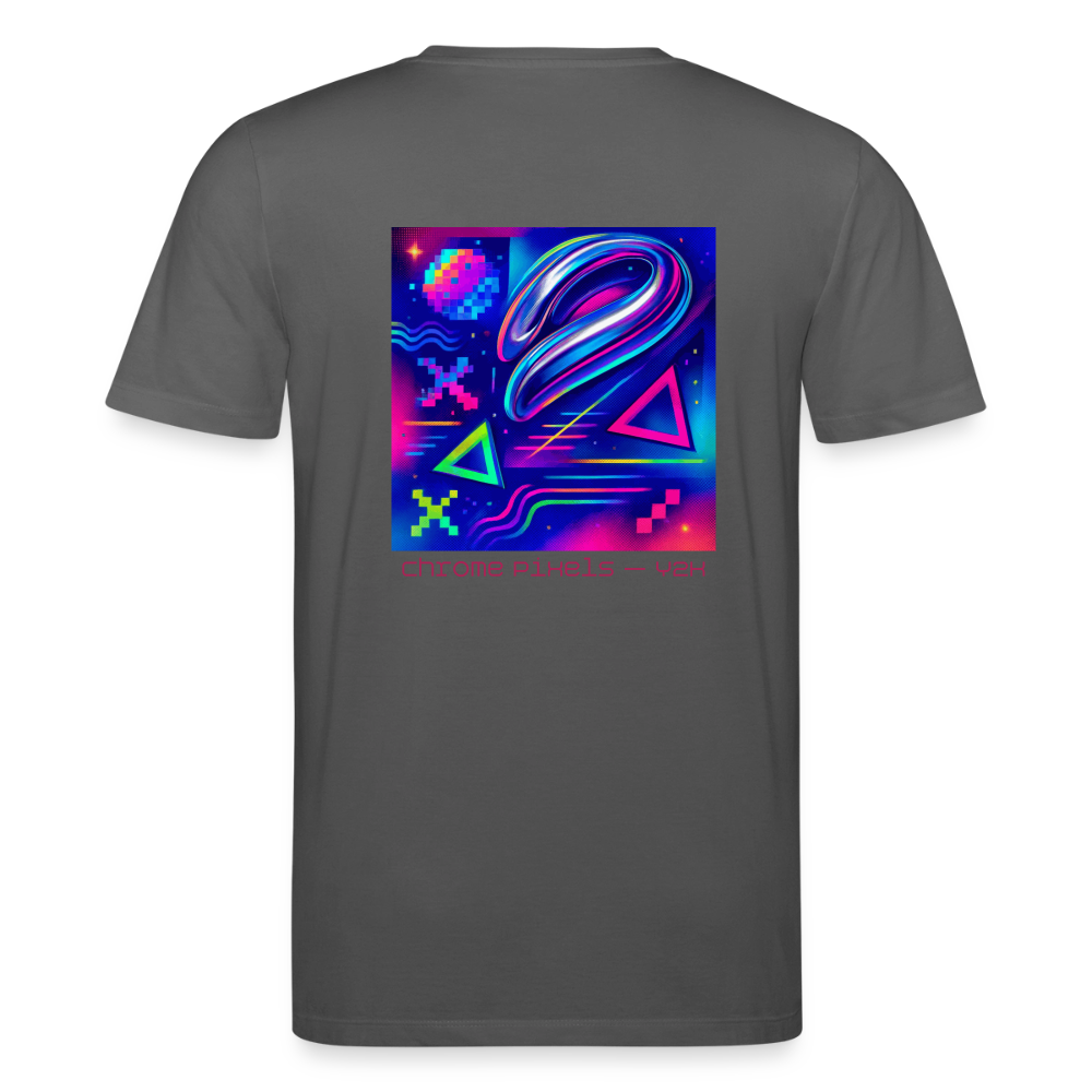 Organic T-Shirt - Neon Geometrics - anthracite