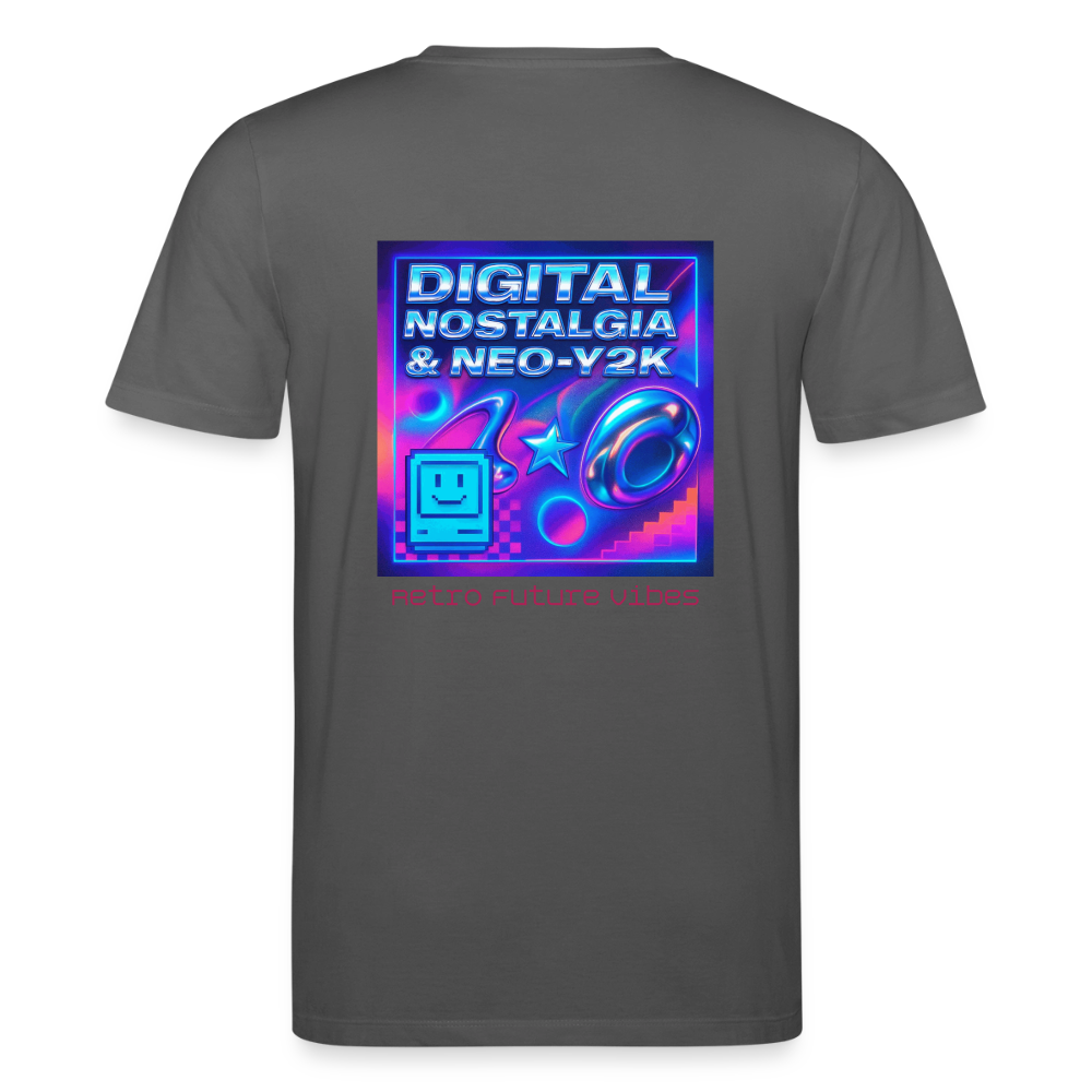 Organic T-Shirt - Digital Nostalgia - anthracite