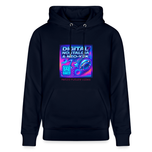 Organic Hoody - Digital Nostalgia - navy