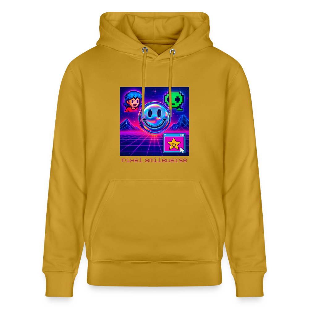 Organic Hoody - Retro Arcade Dream - ochre