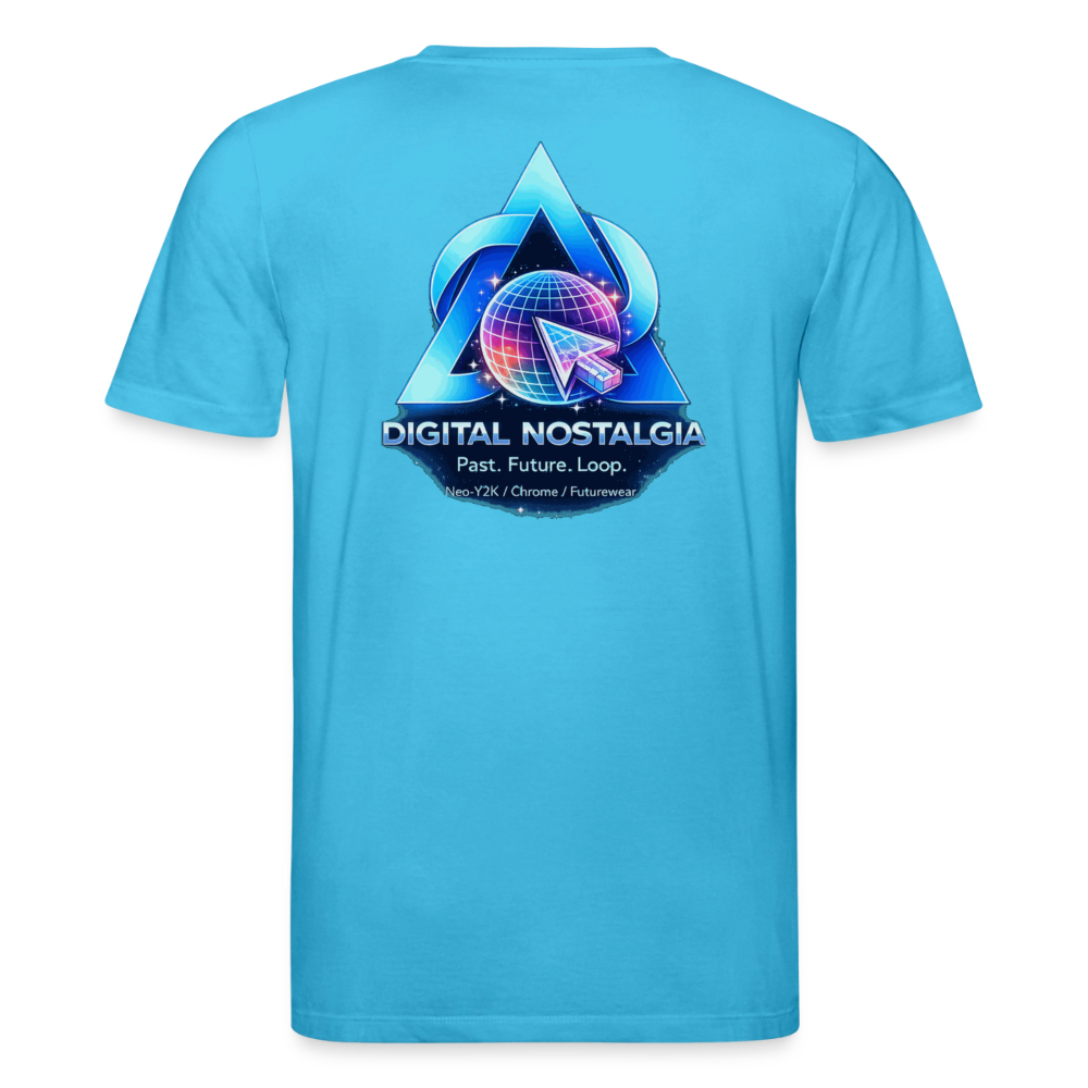 Organic T-Shirt - Eternal Quantum Era - aqua blue
