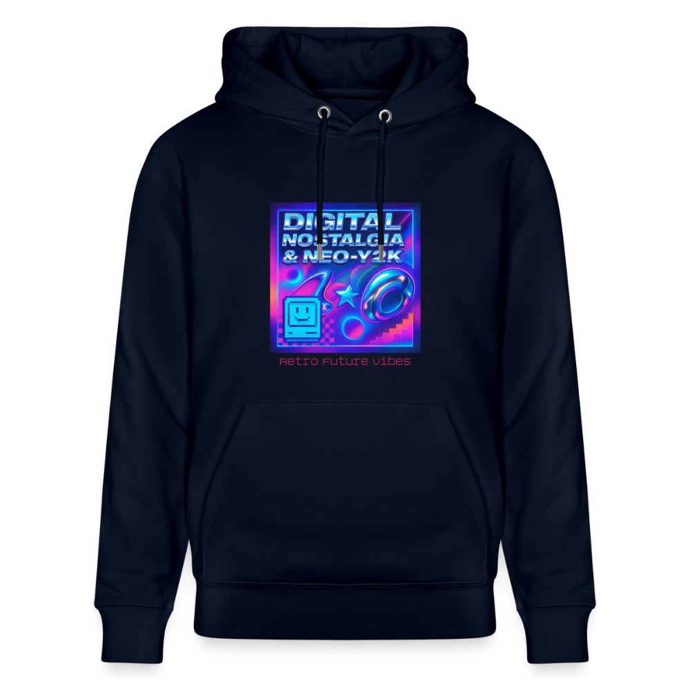 Organic Hoody - Digital Nostalgia - navy