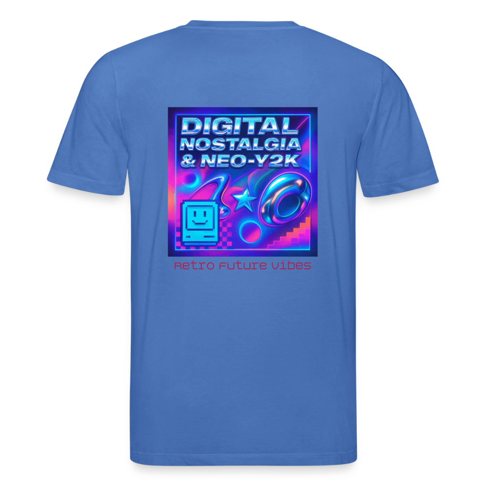 Organic T-Shirt - Digital Nostalgia - mindful blue