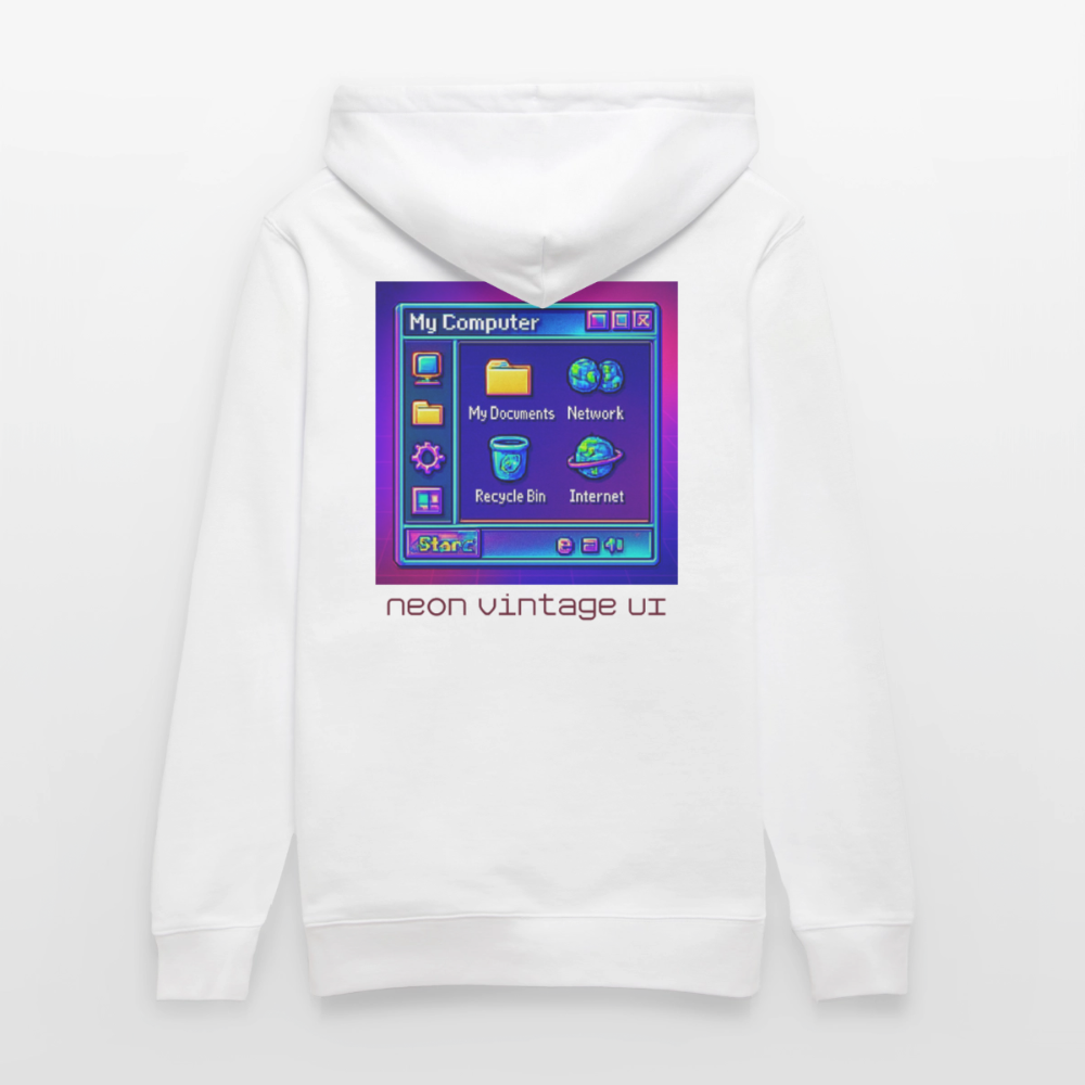 Organic Hoody - Retro Desktop - white