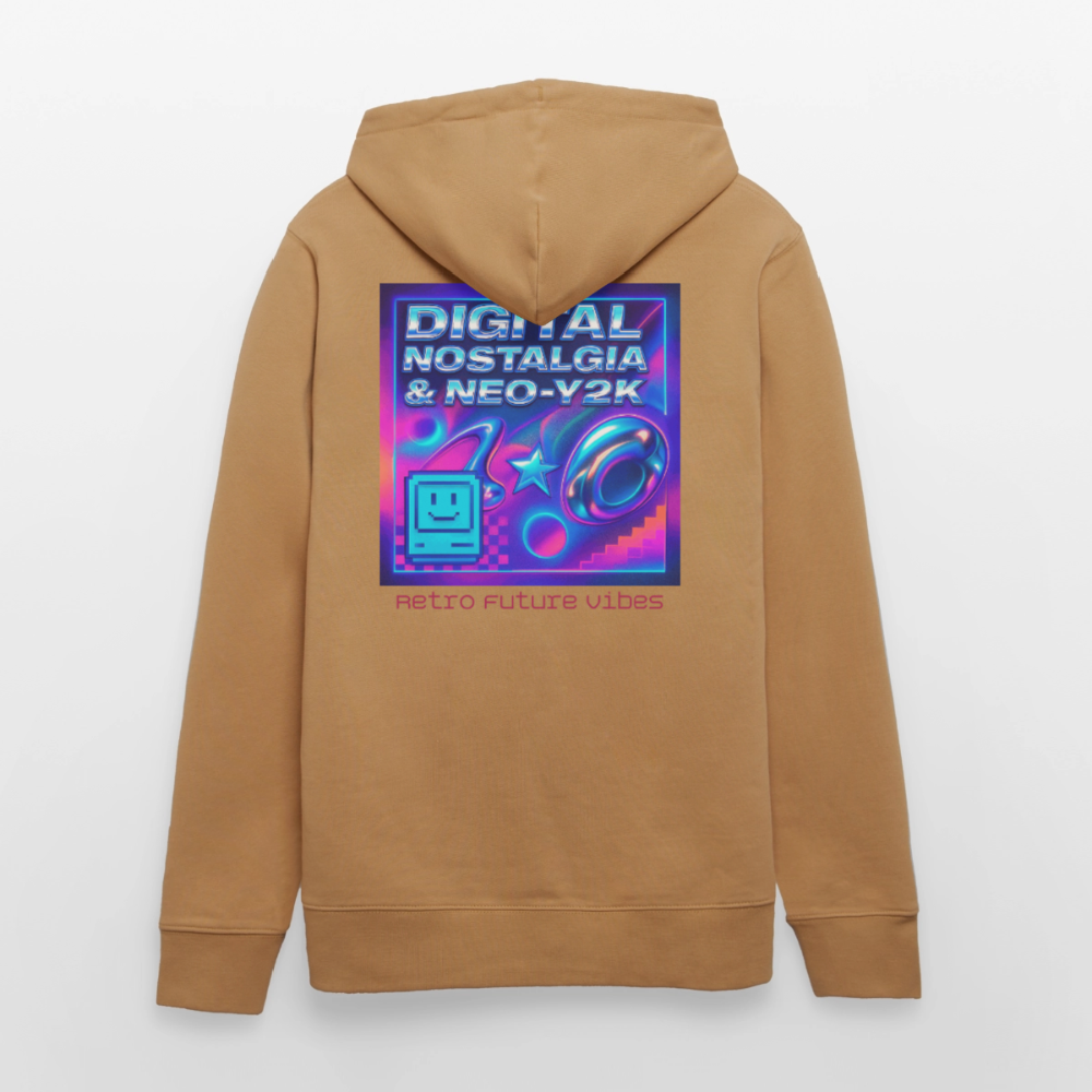 Organic Hoody - Digital Nostalgia - latte