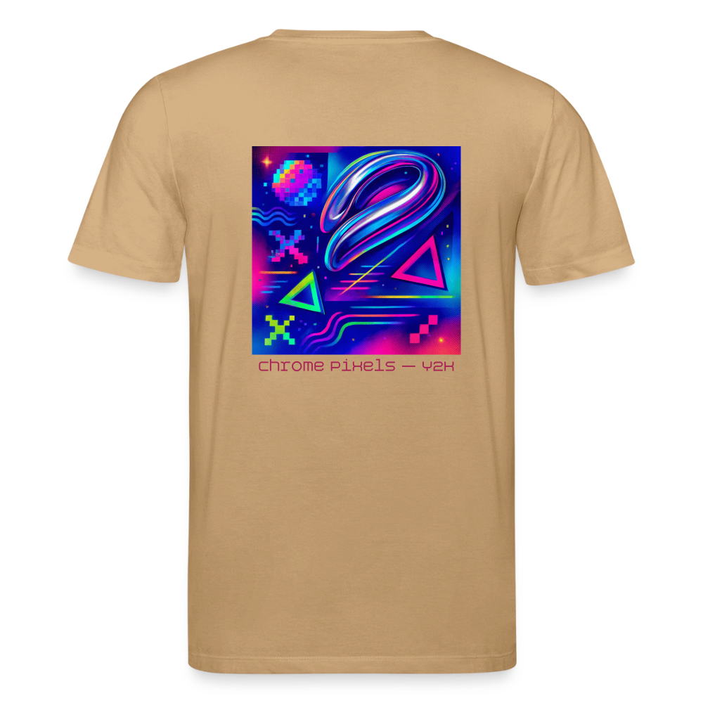 Organic T-Shirt - Neon Geometrics - caramel 