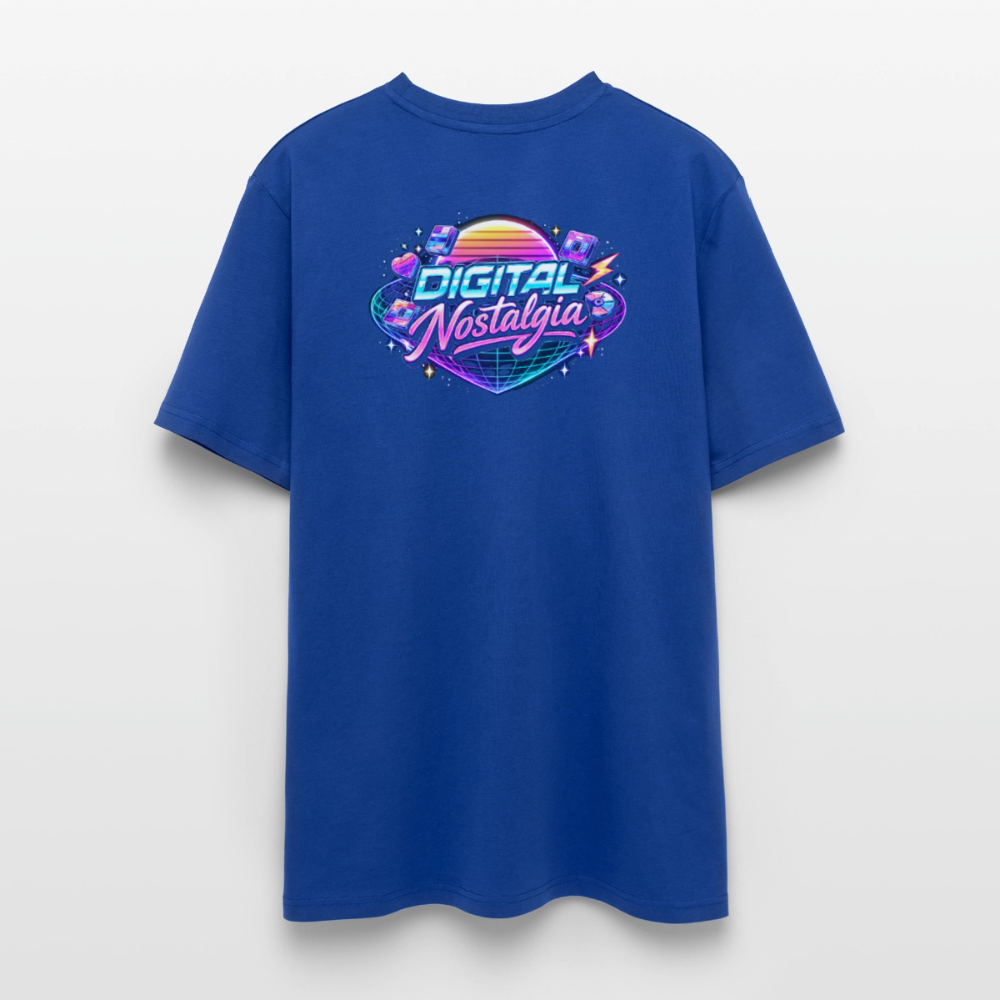 Organic T-Shirt - Retro Future Wave - majorelle blue