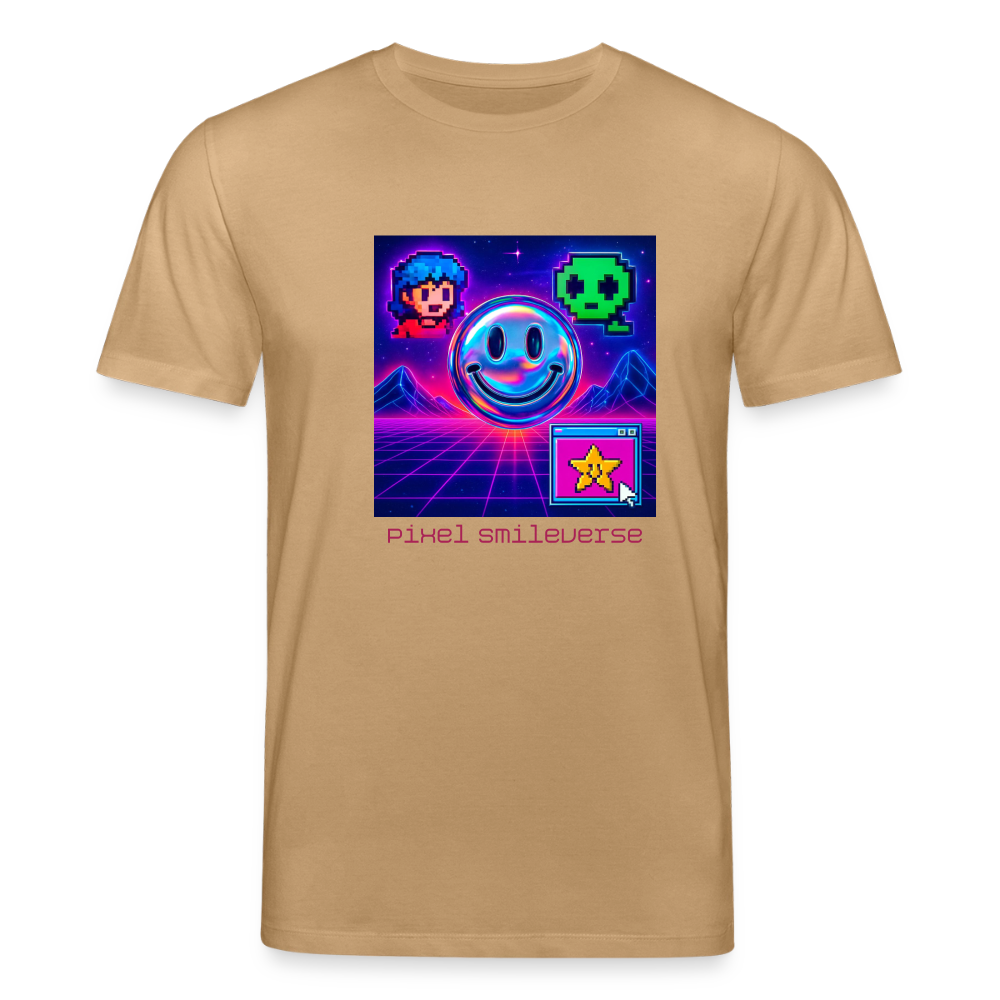 Organic T-Shirt - Retro Arcade Dream - caramel 