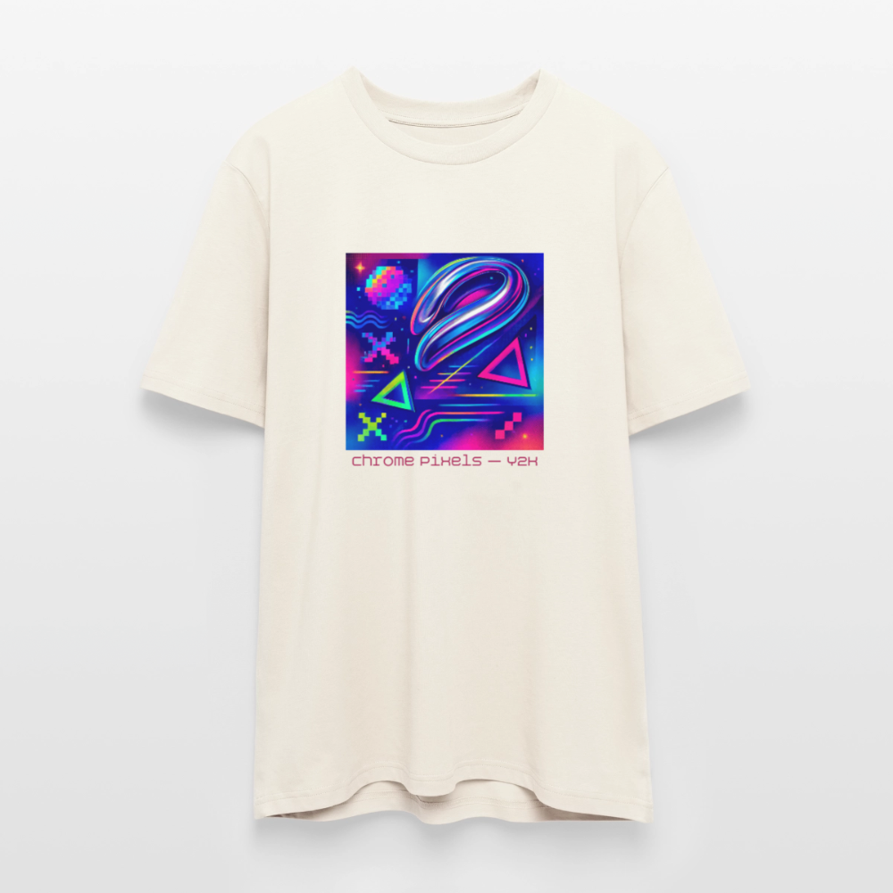 Organic T-Shirt - Neon Geometrics - natural white