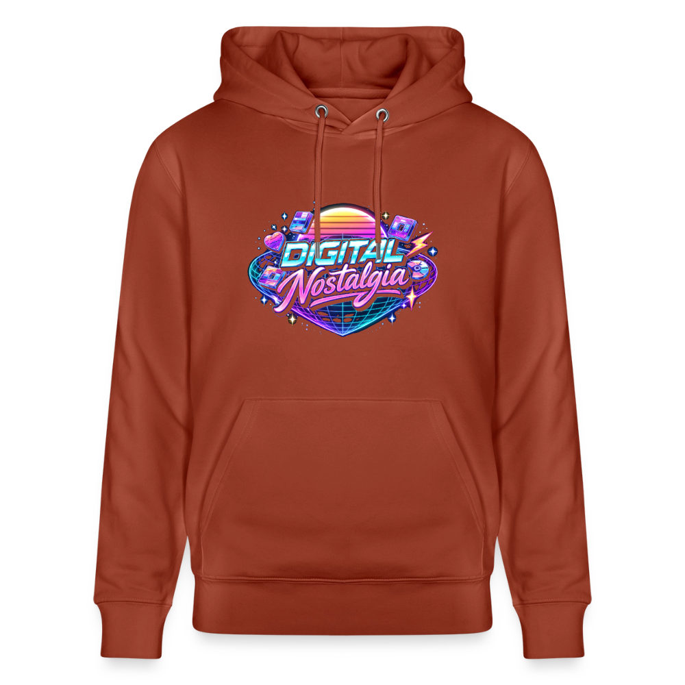 Organic Hoody - Retro Future Wave - heritage brown