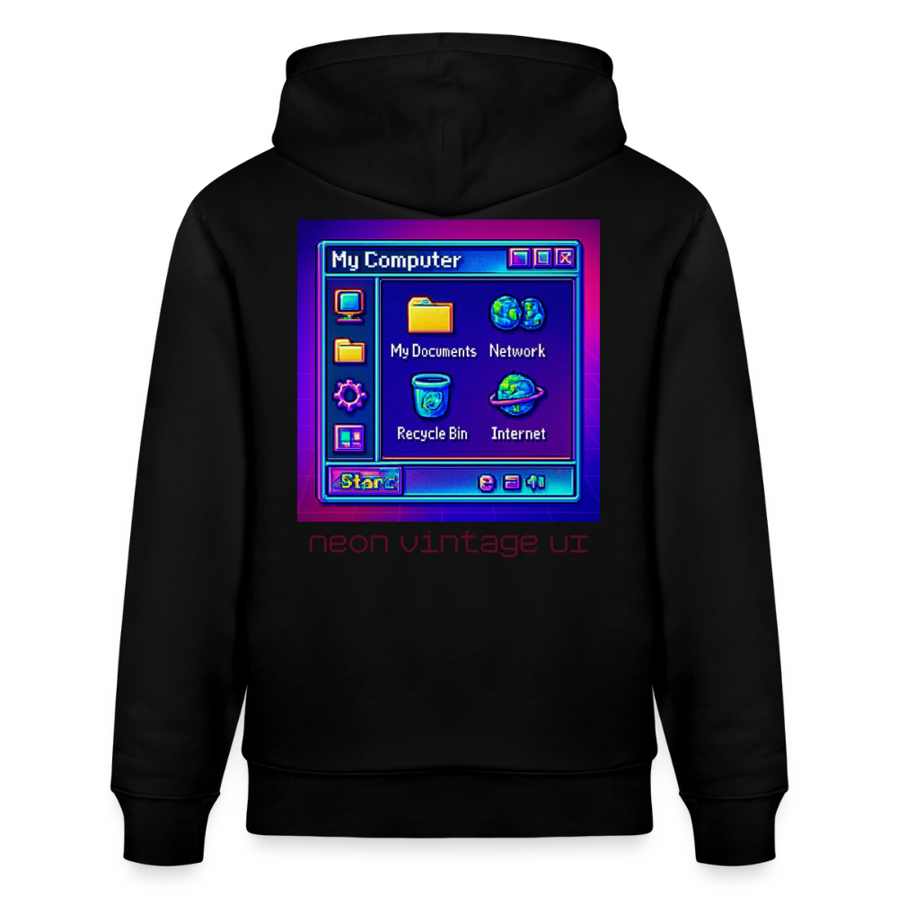 Organic Hoody - Retro Desktop - black