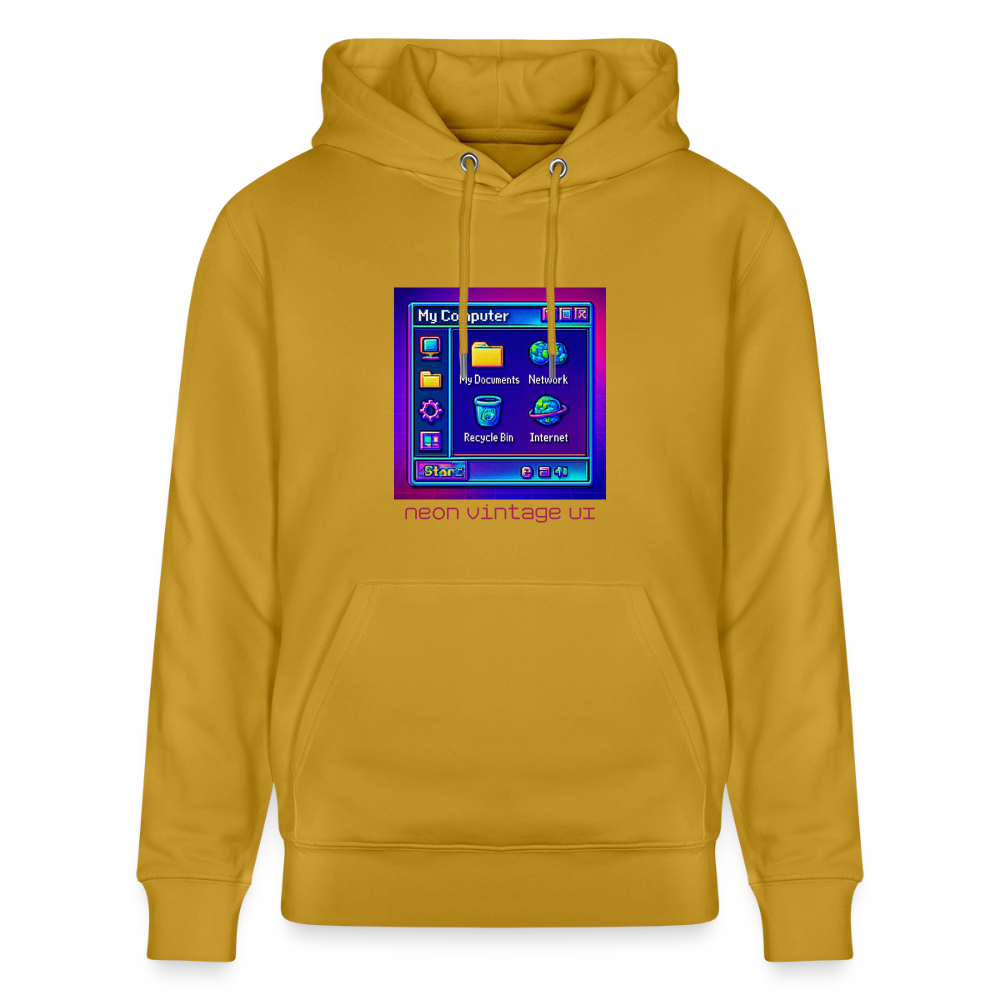 Organic Hoody - Retro Desktop - ochre