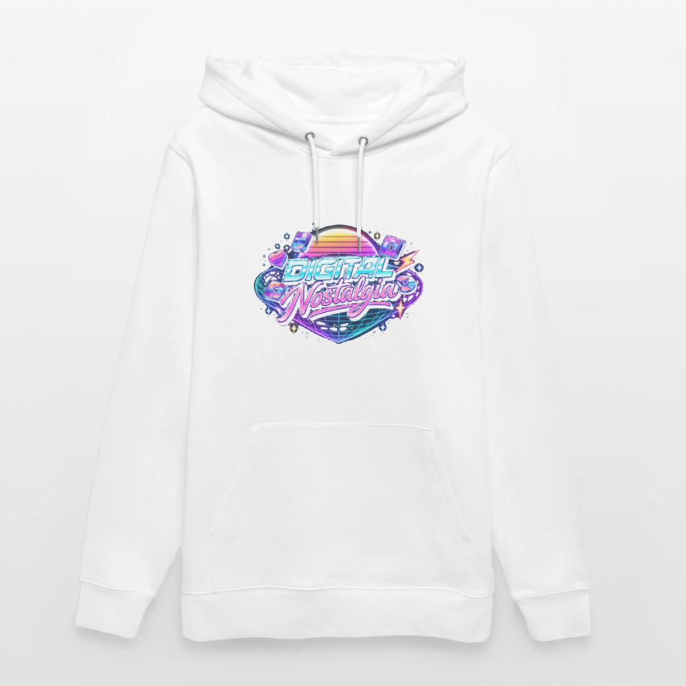 Organic Hoody - Retro Future Wave - white