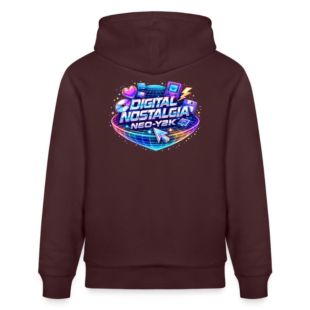 Organic Hoody - Neo Y2K Revival - maroon