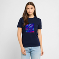 Organic T-Shirt - Neon Geometrics - navy