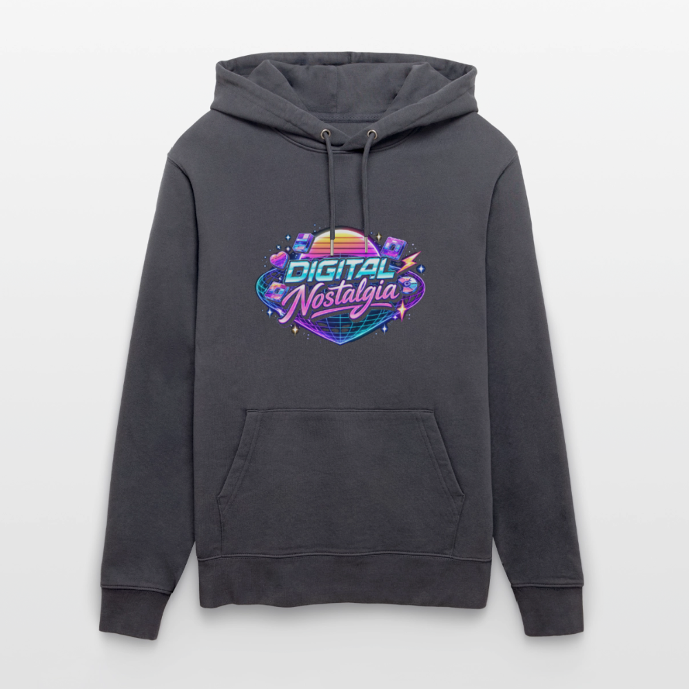 Organic Hoody - Retro Future Wave - indigo blue