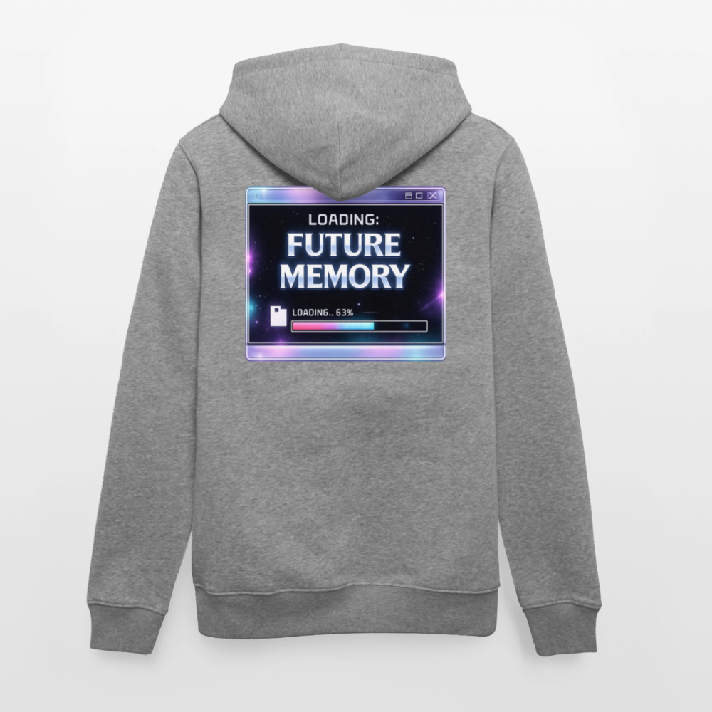 Organic Hoody - Future Memory - slub heather grey