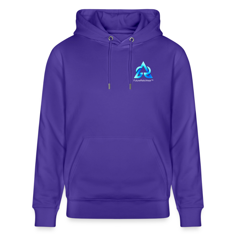 Organic Hoody - Retro Future Wave - purple love 